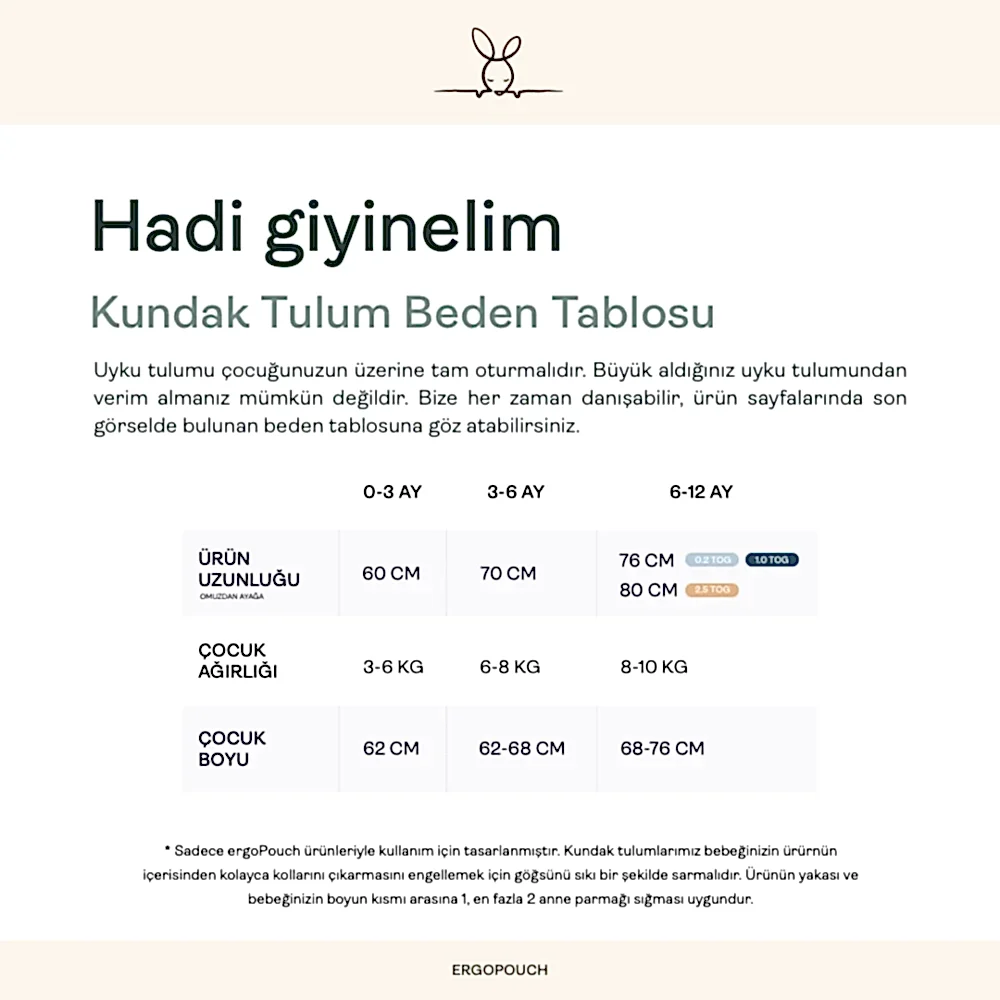 ErgoPouch Australia ErgoPouch Organik Pamuklu Kundak 0.2 Tog - Savannah Ekru - Görsel 2