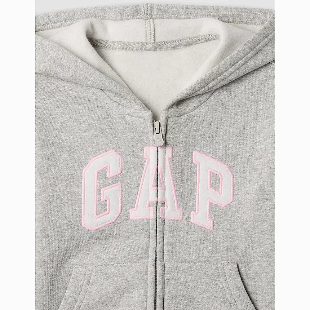 GAP Logolu Kız Bebek Relaxed Fermuarlı S-Shirt Ceket Gri