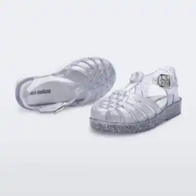 Mini Melissa Işıltılı Bebek Sandaleti Gri