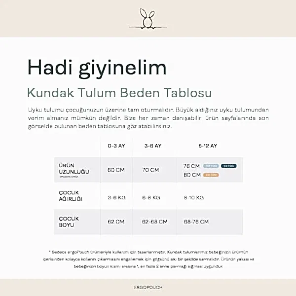 ErgoPouch Australia ErgoPouch Organik Pamuklu Kundak 1.0 Tog - Savannah Ekru - Görsel 2