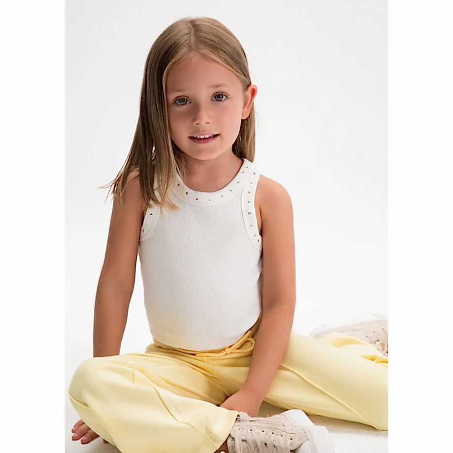 Mayoral Yazlık Kız Kolsuz Bluz Ekru