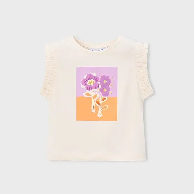 Mayoral Yazlık Kız Kolsuz Bluz Ekru