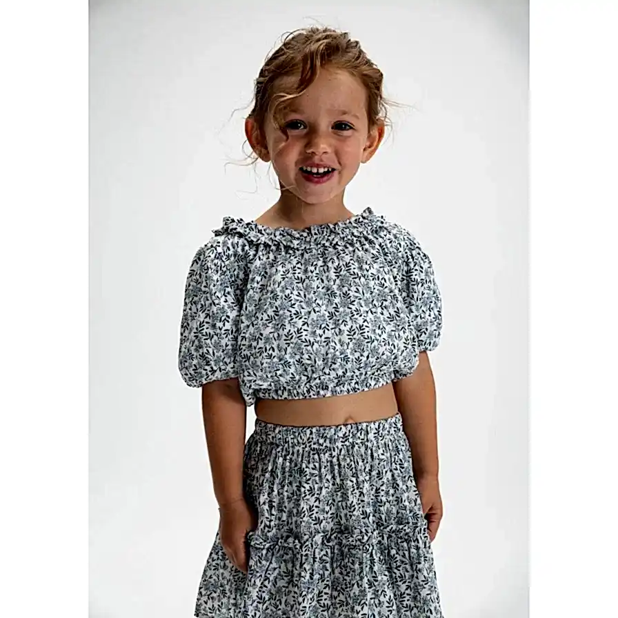 Mayoral Yazlık Kız Kol Bluz Mavi