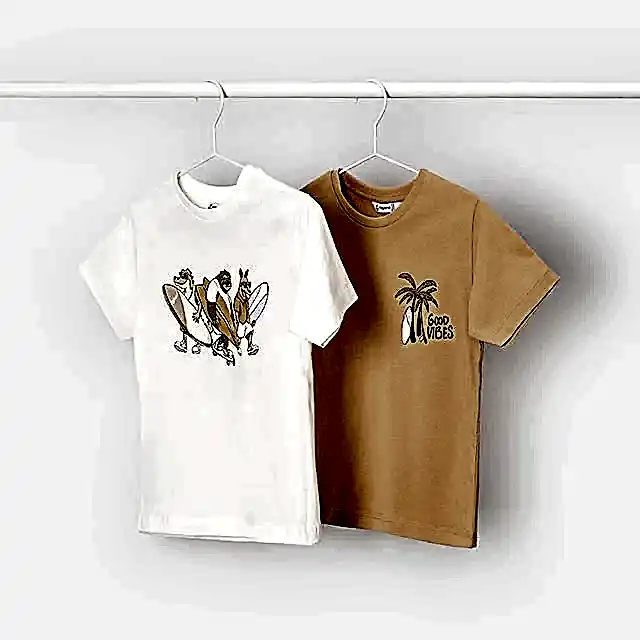 Mayoral Yazlık Erkek Kısa Kol T-shirt 2'li Set Sarı