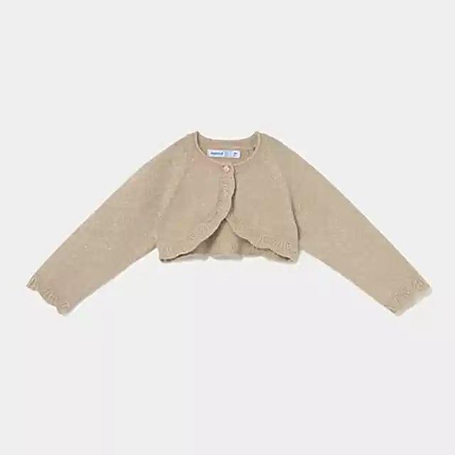 Mayoral Kışlık Kız Bebek Örme Bolero Ceket Bej