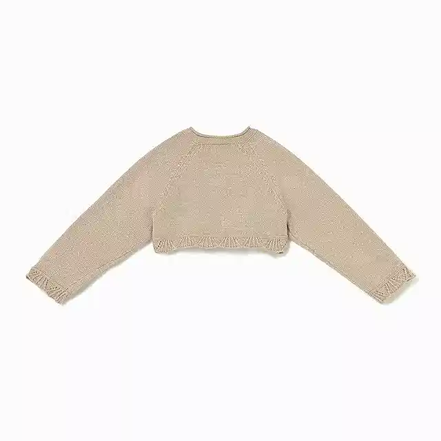 Mayoral Kışlık Kız Bebek Örme Bolero Ceket Bej