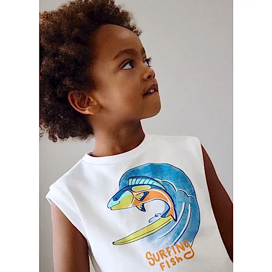 Mayoral Yazlık Erkek Kolsuz T-shirt Beyaz