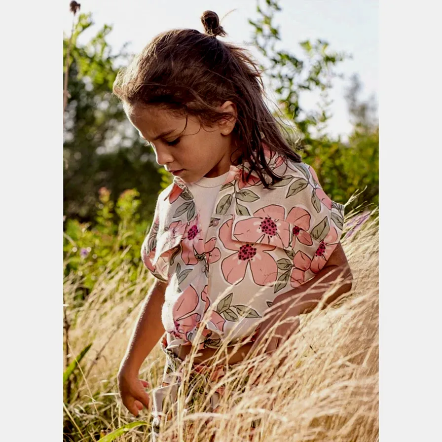 Mayoral Yazlık Kız Bluz Kısa Kol Gömlek Set Turuncu