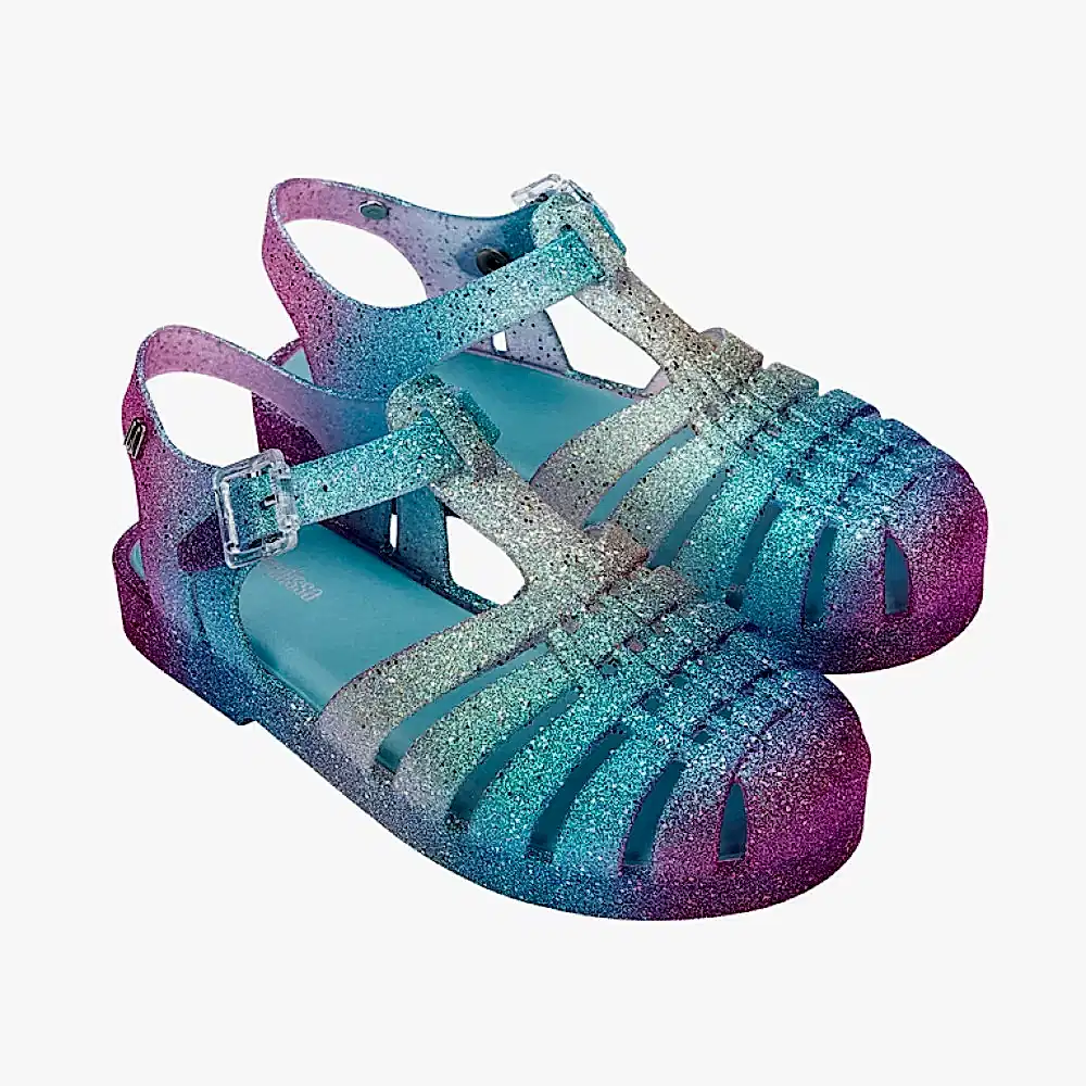 Mini Melissa Işıltılı Çocuk Sandaleti Mavi