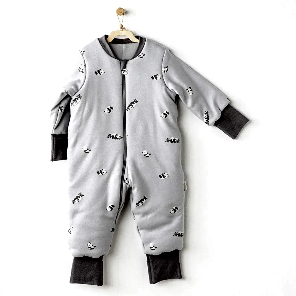 Andy Wawa Andywawa Kışlık Bebek Uyku Tulumu Sleeper 2.5 TOG Fıber Keep Smılıng Gri