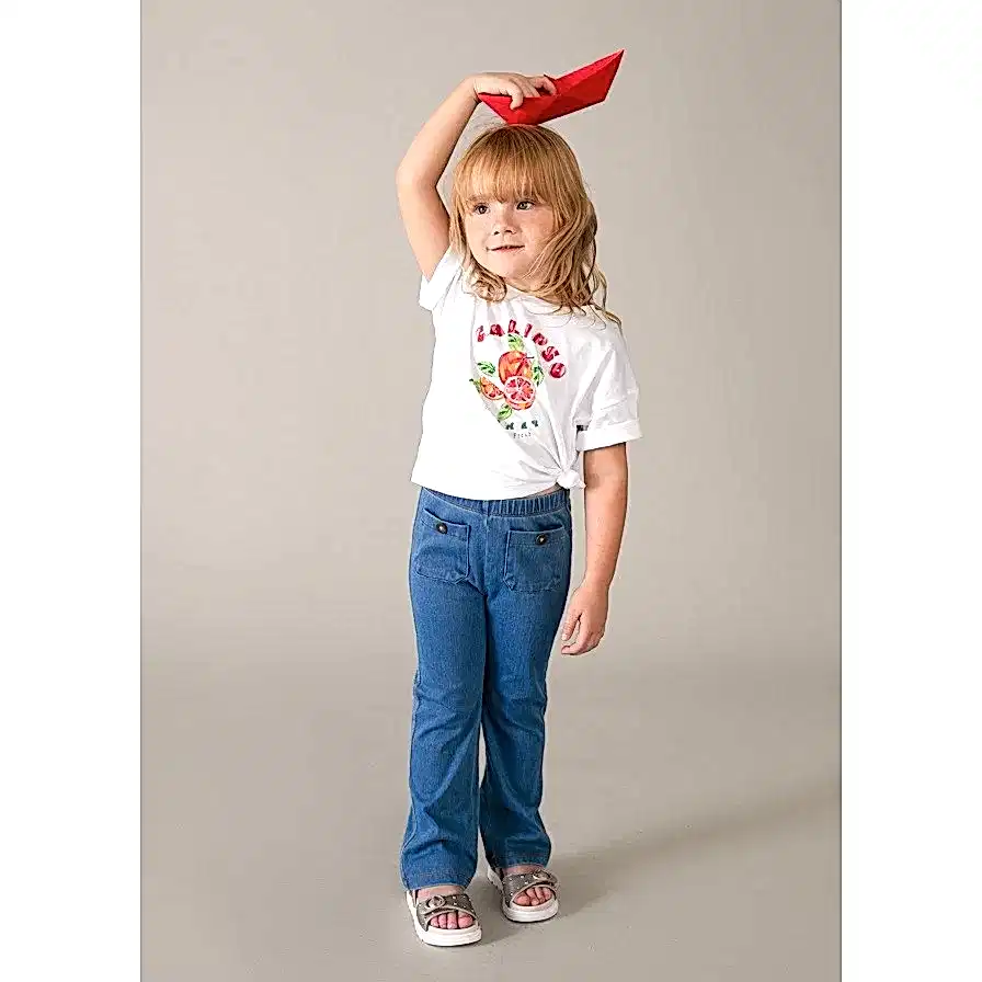 Mayoral Yazlık Kız Denim Tayt Pantolon Mavi