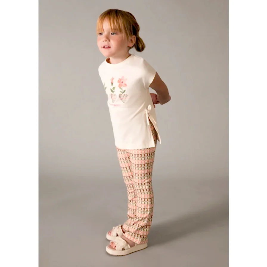 Mayoral Yazlık Kız Bluz Tayt 2'li Set Turuncu