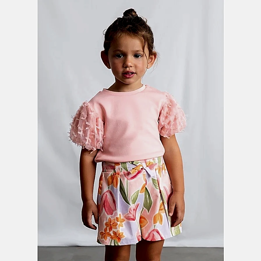 Mayoral Yazlık Kız Şort Etek Pembe