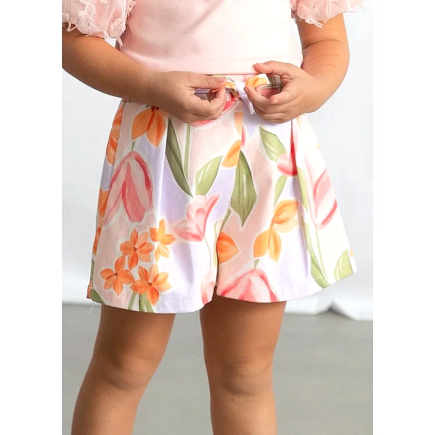 Mayoral Yazlık Kız Şort Etek Pembe