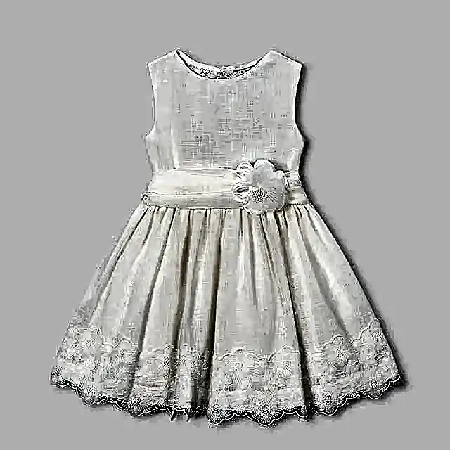 Mayoral Yazlık Kız Elbise Ekru