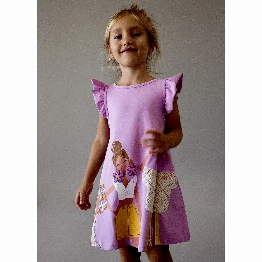 Mayoral Yazlık Kız Elbise Lila
