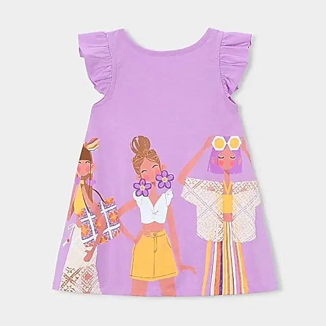 Mayoral Yazlık Kız Elbise Lila