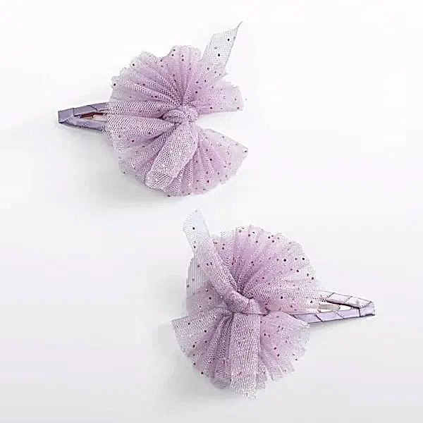 Abel & Lula Kışlık Kız Saç Tokası İkili Mor - Giyim Aksesuarları