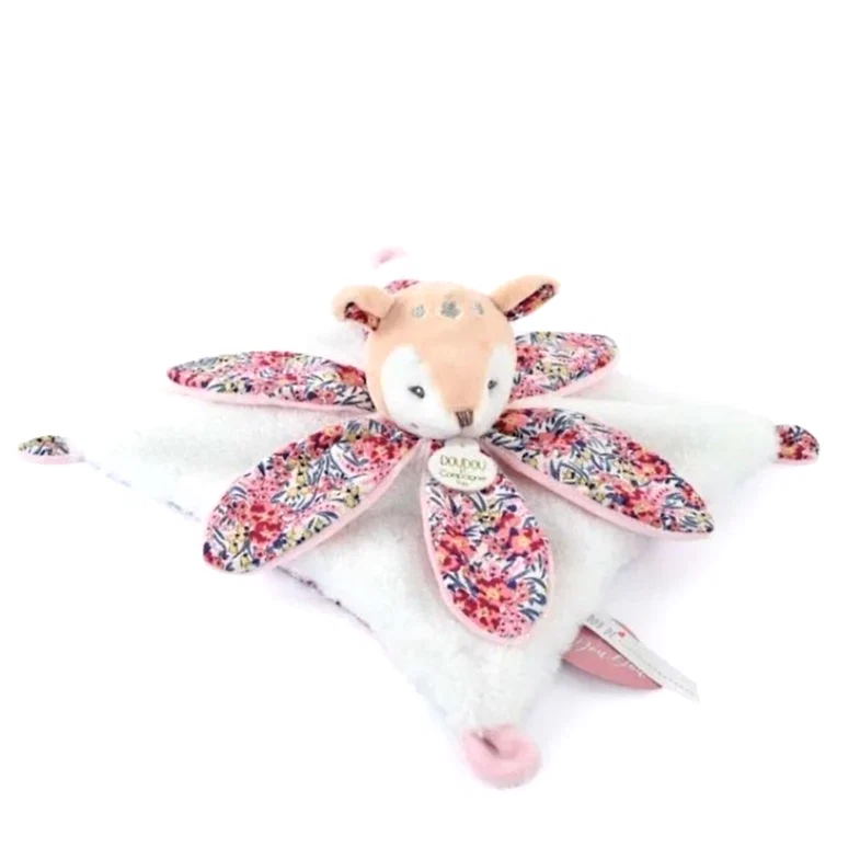 Doudou Hediye Kutulu Çiçekli Yumuşak Geyik Yavrusu - Dönence ve Uyku Arkadaşı - Görsel 2