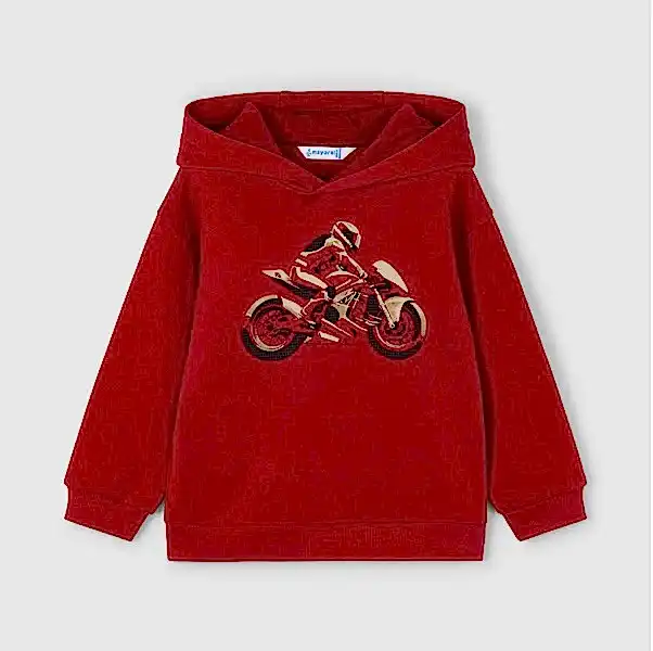 Mayoral Kışlık Erkek Uzun Kol Kapşonlu Sweatshirt Kırmızı