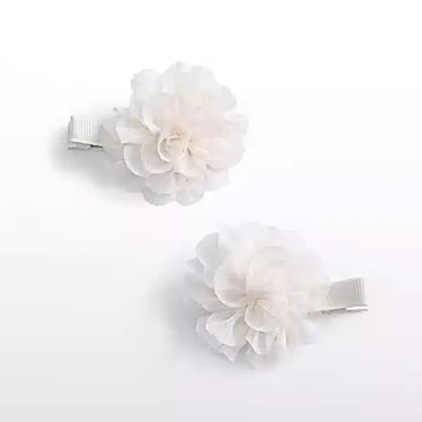 Abel & Lula Kışlık Kız Bebek Saç Tokası İkili Ekru - Giyim Aksesuarları