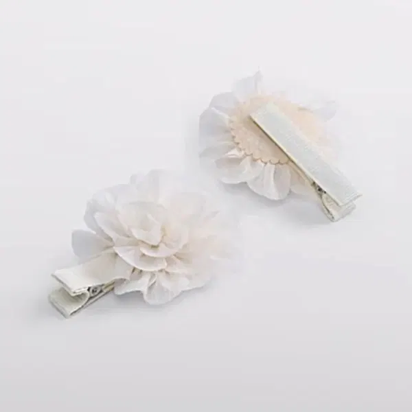 Abel & Lula Kışlık Kız Bebek Saç Tokası İkili Ekru - Giyim Aksesuarları - Görsel 2