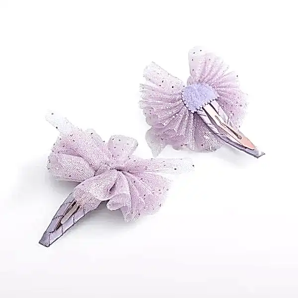 Abel & Lula Kışlık Kız Saç Tokası İkili Mor - Giyim Aksesuarları - Görsel 2