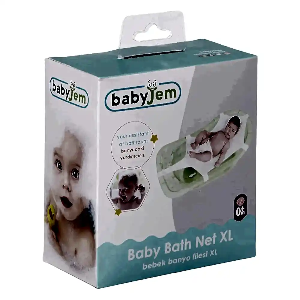 Babyjem Bebek Banyo Küvet Filesi Havlu Büyük Gri