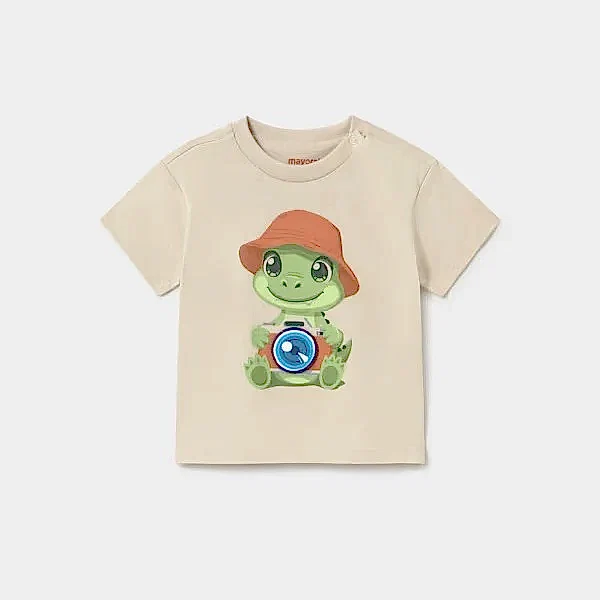 Mayoral Yazlık Erkek Bebek Kısa Kol T-shirt Bej