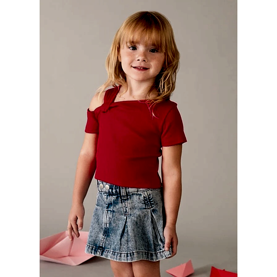 Mayoral Yazlık Kız Denim Etek Mavi