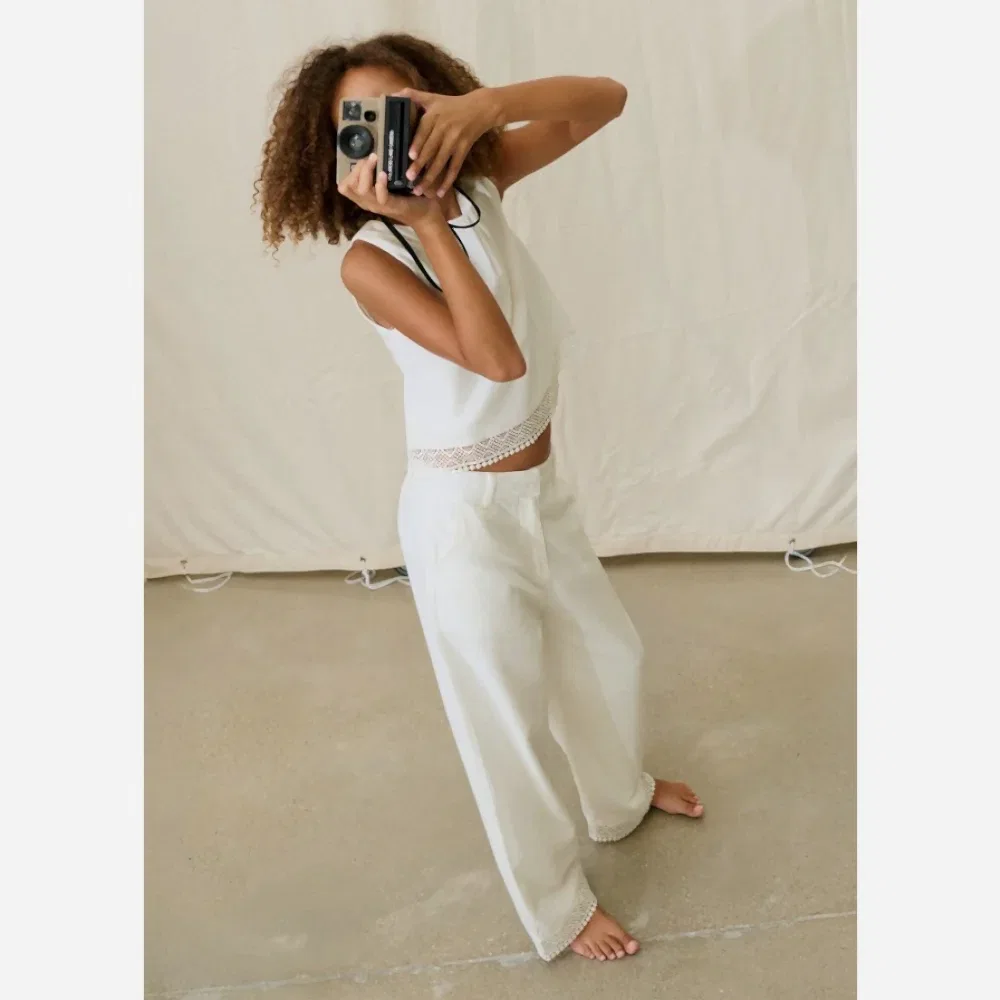 Mayoral Yazlık Kız Pantolon Ekru