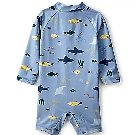 Carter's Erkek Bebek Güneş Koruyucu Mayo Tulum Mavi