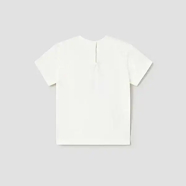 Mayoral Yazlık Erkek Bebek Kısa Kol T-shirt Ekru