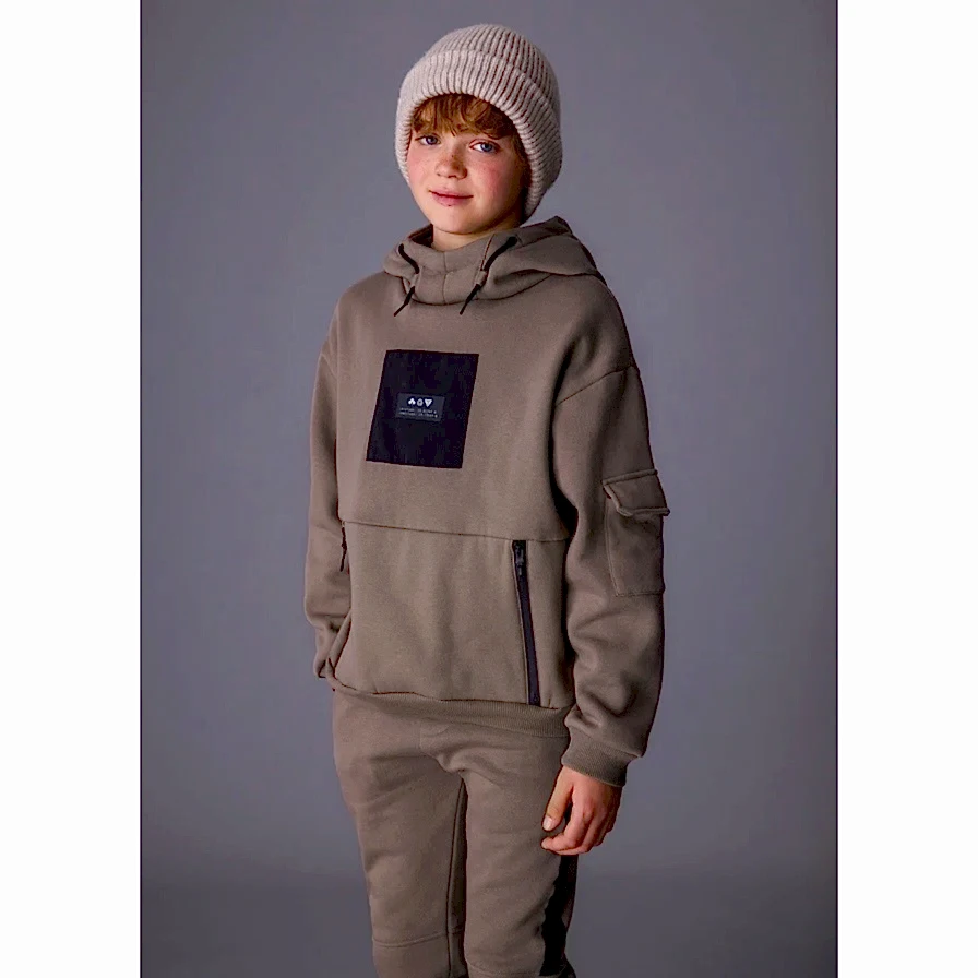 Mayoral Kışlık Erkek Kapşonlu Sweatshirt Bej