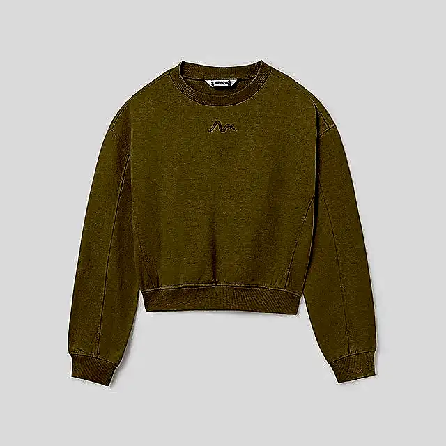Mayoral Kışlık Kız Uzun Kol Sweatshirt Yeşil