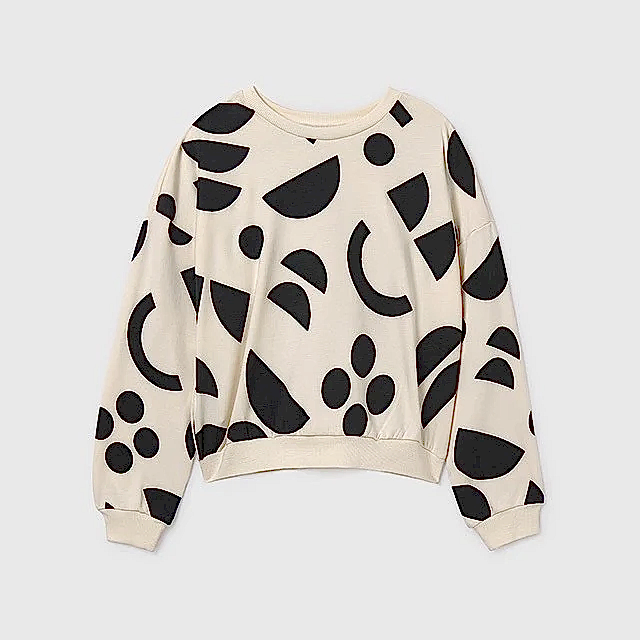 Mayoral Kışlık Kız Uzun Kol Sweatshirt Ekru