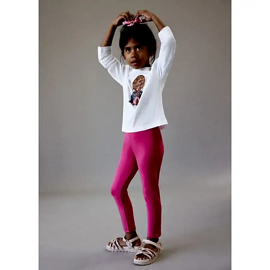 Mayoral Yazlık Kız Uzun Tayt Koyu Pembe