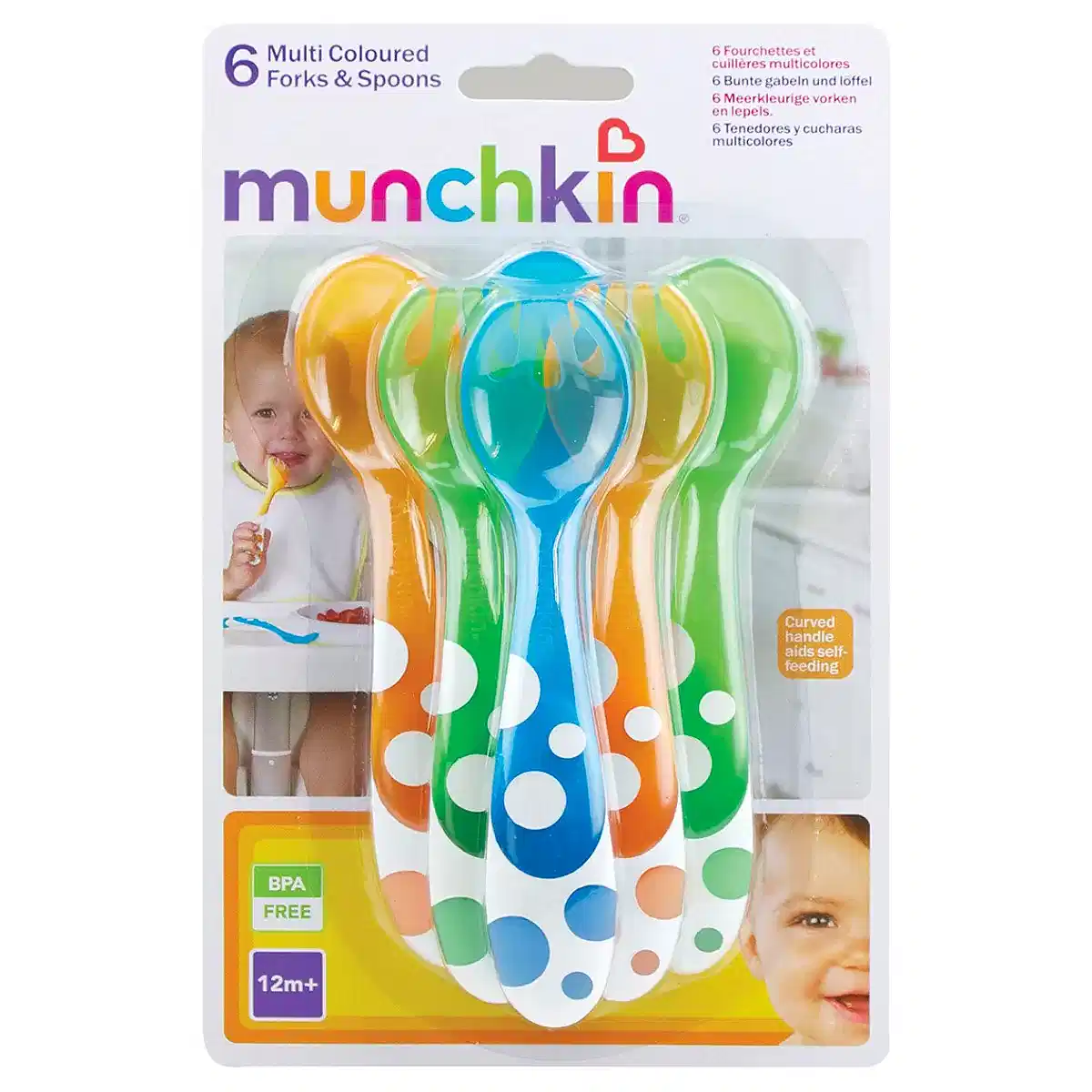 Munchkin Renkli Çatal ve Kaşık Seti 12 ay+ 6 Adet