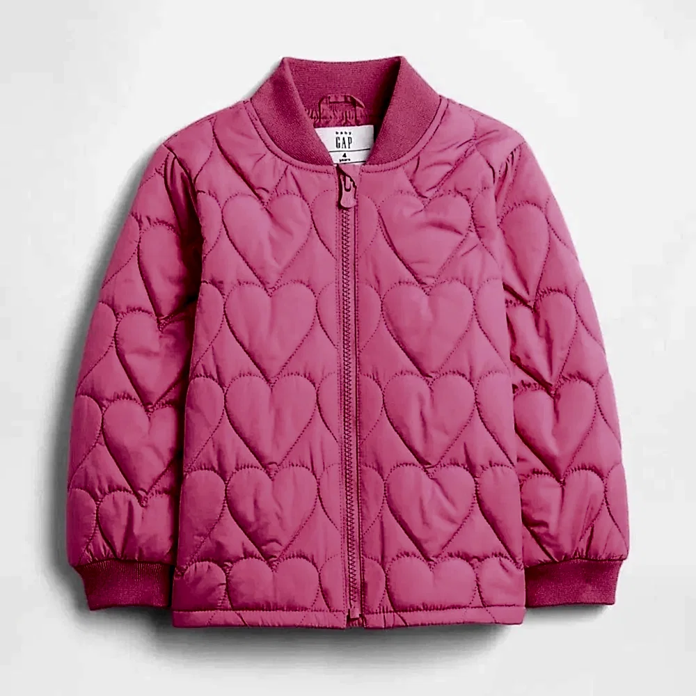 GAP Kız Bebek Kapitone Bomber Mont Pembe