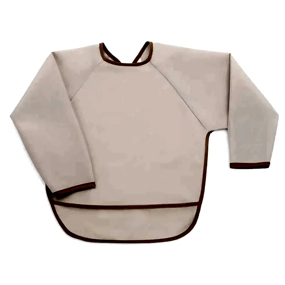 Miniboni Oyun Ve Mama Önlüğü Uzun Kollu Bej