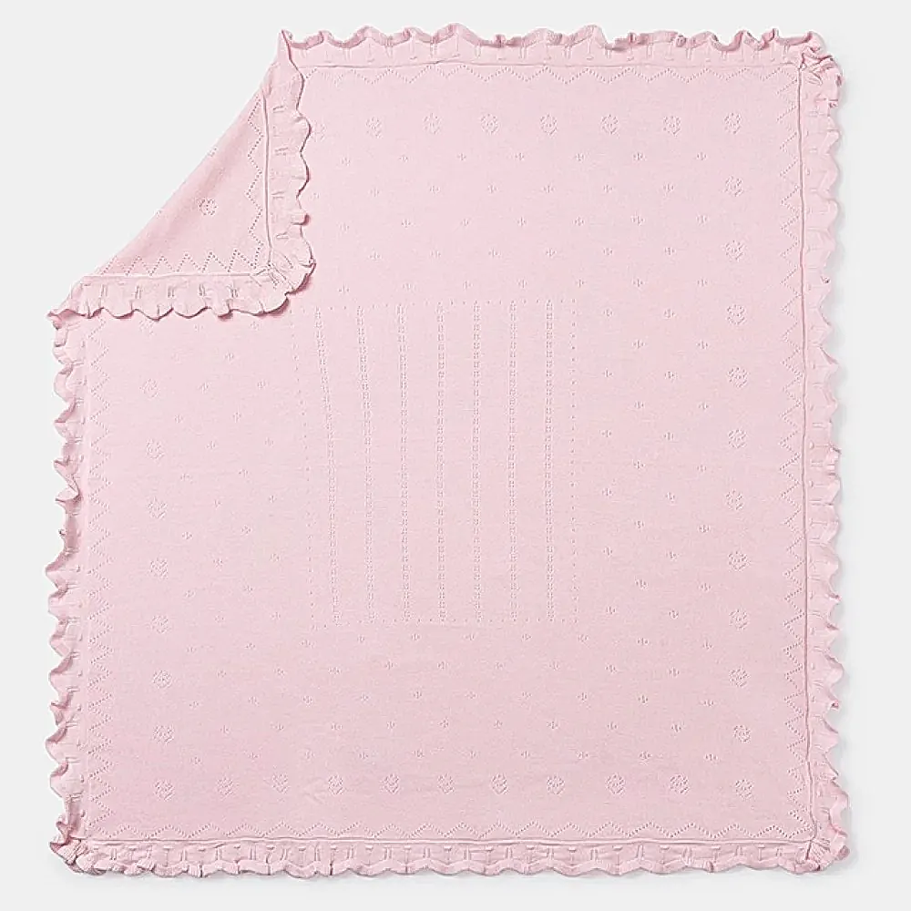 Mayoral Yazlık Bebek Örme Battaniye Pembe