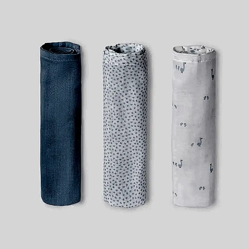 Mayoral Yazlık Bebek Müslin Battaniye 3'lü Set Mavi