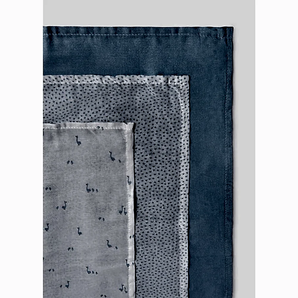 Mayoral Yazlık Bebek Müslin Battaniye 3'lü Set Mavi