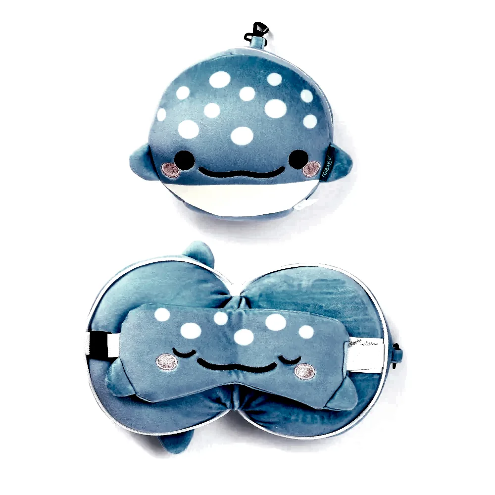Relaxeazzz Seyahat Yastığı Ve Göz Maskesi Adoramals Aoi The Whale Shark Plush