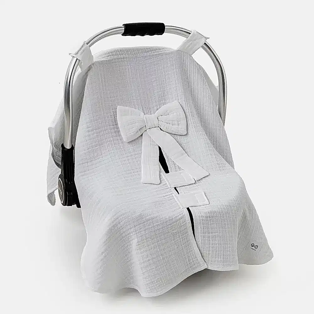 Andy Wawa Andywawa Bebek Ana Kucağı Örtüsü Beyaz - Puset Aksesuarları