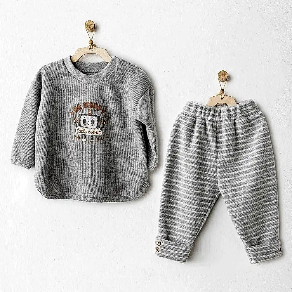 Andy Wawa Andywawa Erkek Bebek 2'li Takım Casual Gri - Eşofman