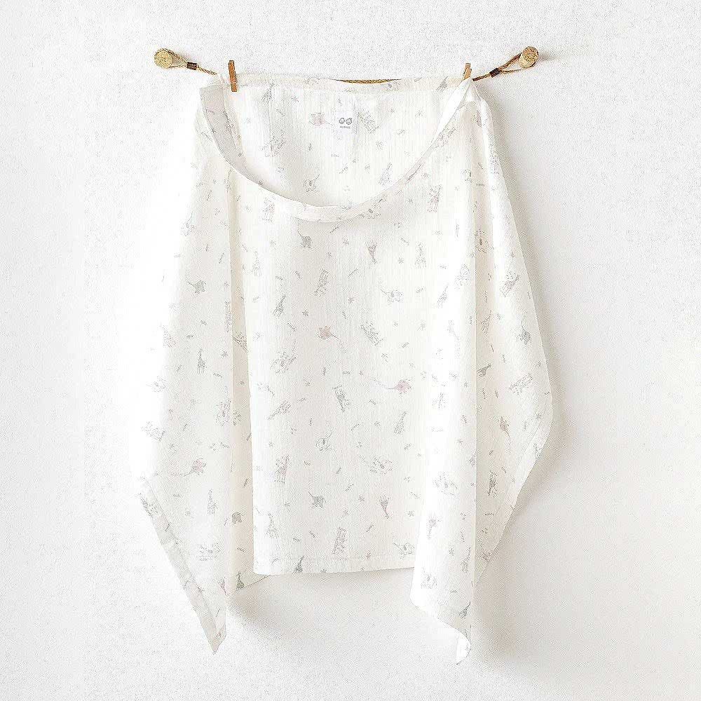 Andy Wawa Andywawa Yazlık Müslin Bebek Emzirme Örtüsü Ekru - Emzirme Önlüğü