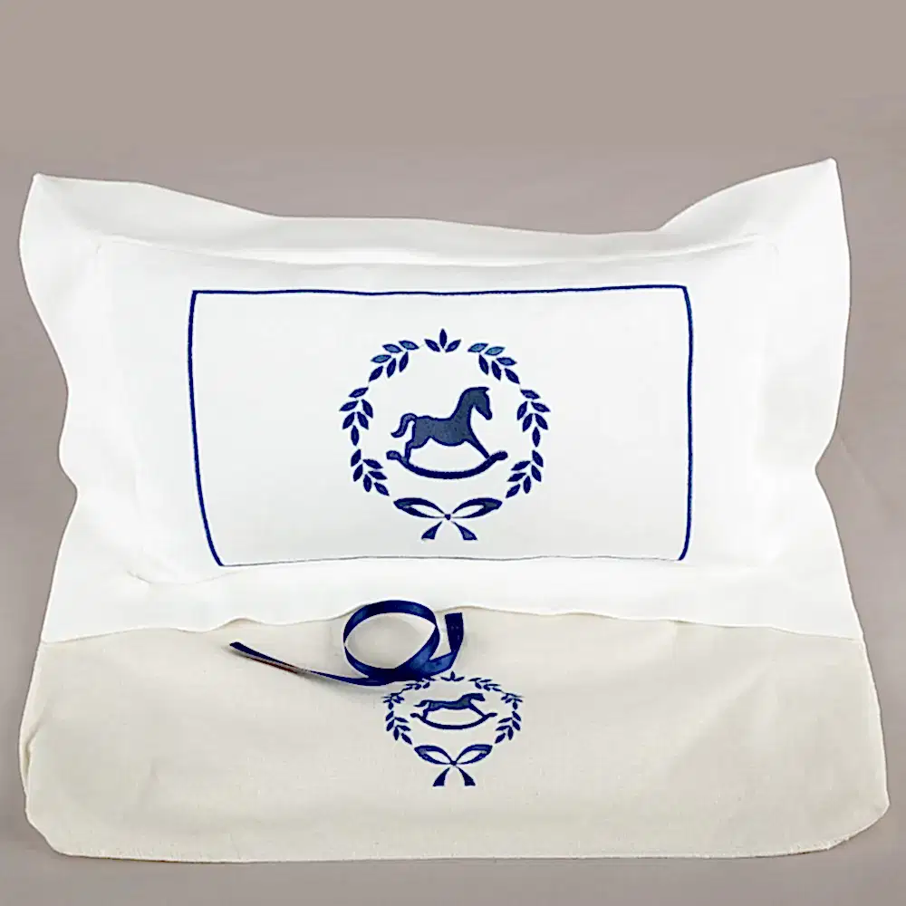 ChiMayys Baby Asil İndigo Tığ İşi Süslemeli Fırfırlı Dekoratif Yastık