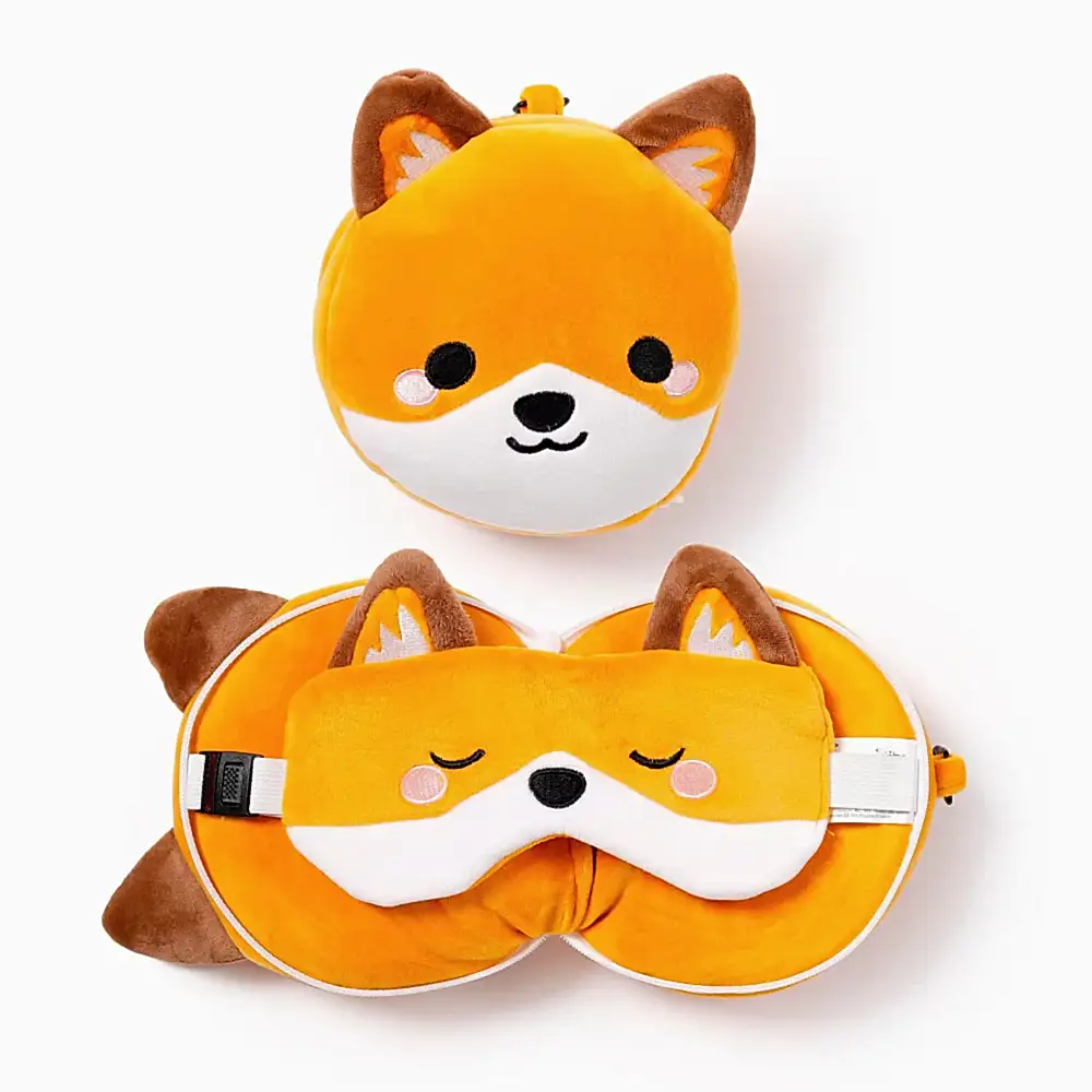 Relaxeazzz Seyahat Yastığı Ve Göz Maskesi Adoramals Finnick The Fox Plush