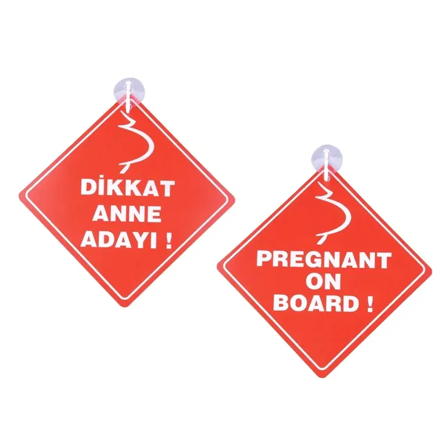 Baby Jem Arabada Bebek Var Kırmızı - Oto Koltuğu Aksesuarları